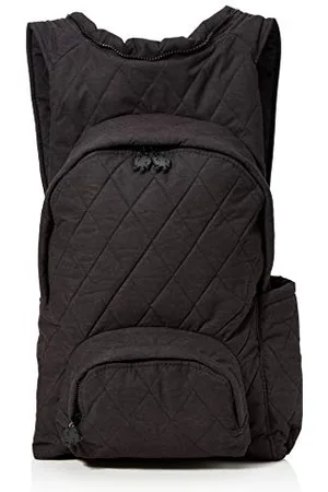 Morikukko Unisex-Adult Hooded Backpack Quilted Black Backpack