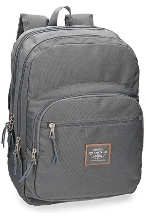 Pepe Jeans Cross Double compartment Backpack Grey 30,5x44x15 cms Polyester 20.13L