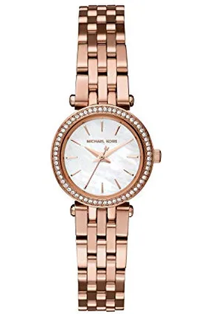 Michael Kors Ladies 26.00mm Quartz Watch with Mother of Pearl Analogue dial and Rose Gold Metal Bracelet Strap MK3832