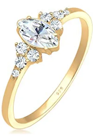 Elli Ring Ladies Valentine Marquise with Crystals in 925 Sterling Silver
