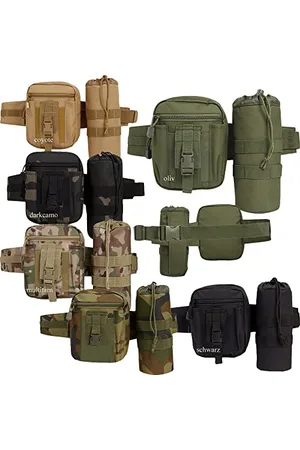 Brandit Waistbeltbag Allround Belt Bag with Additional Bottle Holder for Outdoor Use, , Einheitsgröße EU, Classic