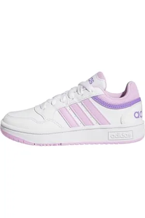 adidas Hoops Shoes, Cloud White/Lilac/Violet Fusion, 5 UK