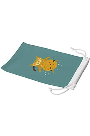 Bonamaison Digitally Printed Glasses Pouch, Sunglasses Pouch, 100% Cotton, Soft & Slim, Protective Glasses Case with Drawstring Closure, 1 Piece, 11x19 cm