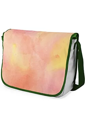 Bonamaison Digitally Printed Messenger School Bag with Khaki Strap for Students, Cross Body Bag, Courier Bag, Shoulder Bag for School, Back to School, Size: 29x36 cm
