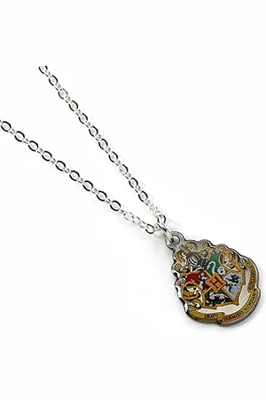 Harry Potter Official Hogwarts Crest Link Chain Necklace by The Carat Shop