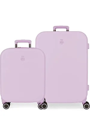 Enso Annie Purple Suitcase Set 55/70 cm Rigid ABS Integrated TSA Lock 116L 7.54 kg 4 Double Wheels Hand Luggage