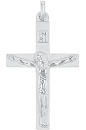 Amor Motif pendant 925 sterling unisex ladies men pendant, 3.5 cm, , cross with corpus, Comes in jewelry gift box, 2017519