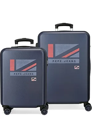 Pepe Jeans Aidan Suitcase Set 55/65 cm Rigid ABS Side Combination Lock 90 7.5 kg 4 Wheels Double Hand Luggage