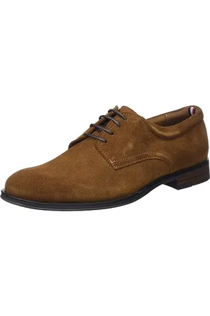 Tommy Hilfiger Men Derby Shoes Casual Suede, Brown (Coconut Grove), 6.5 UK