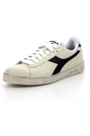 Diadora Unisex Game L Low Waxed Gymnastics Shoe, White/Black, 10.5 UK