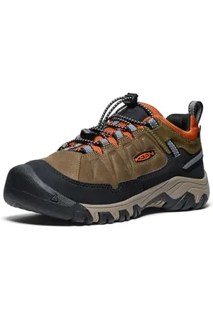 Keen Targhee 4 Low Waterproof Hiking Shoes, Dark Olive/Gold Flame, 4 UK