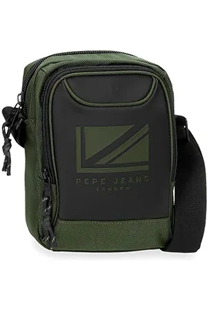 Pepe Jeans Bromley LDN Medium Crossbody Bag 17 x 22 x 8 cm Polyester with Faux Leather Details