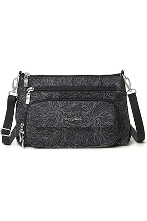 Baggallini Womens Original RFID Everyday Crossbody Bag, Midnight Blossom