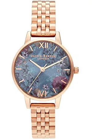 Olivia Burton Analogue Quartz Watch for Women with Rose Gold Colored Stainless Steel Bracelet - OB16US25
