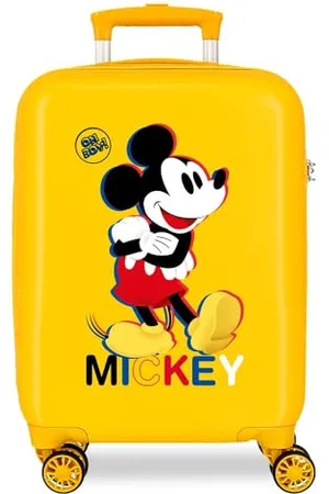 Disney Mickey All Smile Valise Cabine Multicoloured 38 x 55 x 20 cm Rigide ABS Fermeture à Combinaison Latérale 35L 2 kg 4 Doubles Roues Bagage à Main, , One Size, Cabin Suitcase