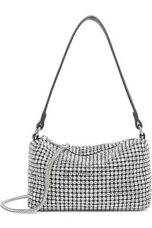MISS LULÙ Diamante Clutch Bag, Sparkly Rhinestone Handbag, Women