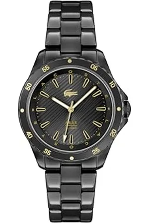 Lacoste Analogue Quartz Watch for Women Santorini Collection with Stainless Steel Bracelet in Silver, Carnation or Ion Plating (IP)