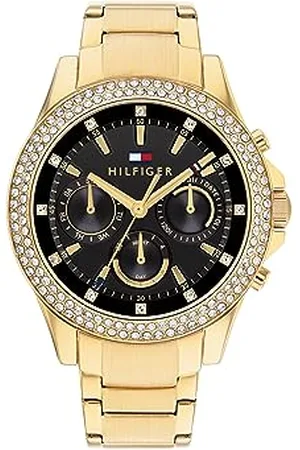 Tommy Hilfiger Analogue Multifunction Quartz Watch for Women with Gold Colored Stainless Steel Bracelet - 1782676