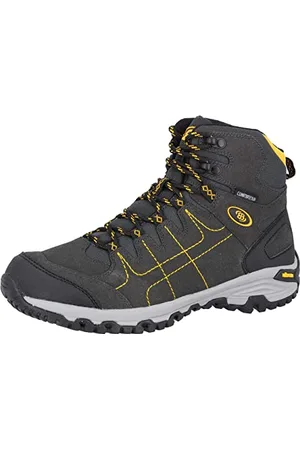 BRUTTING Unisex Mount Shasta High Cross Country Running Shoe, Anthracite/Yellow, 8 UK