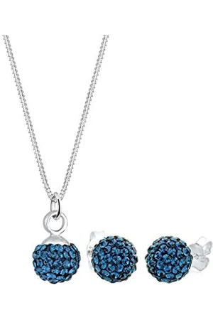 Elli Jewelry Set Elegant Sparkling Crystals 925 Sterling Silver