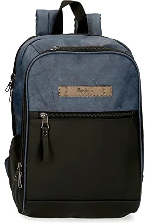 Pepe Jeans Ocean Adaptable Laptop Backpack 25x37x10 cm Polyester with Synthetic Leather details