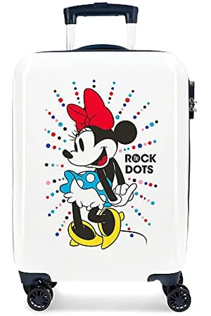 Disney Minnie Magic White Cabin Suitcase 37 x 55 x 20 cm Rigid ABS Combination Lock 34 Litre 2.6 kg 4 Double Wheels Hand Luggage