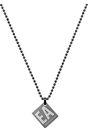 Emporio Armani Necklace for Men Essential, Length: 525mm / Size pendant: 18mm x 16mm x 2mm Stainless Steel Necklace, EGS2754060
