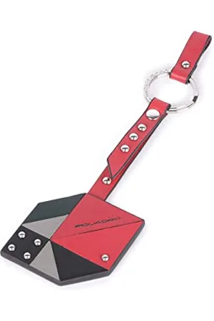 Piquadro Leather Charm Key Ring, Cube, , 20 cm, Keychain