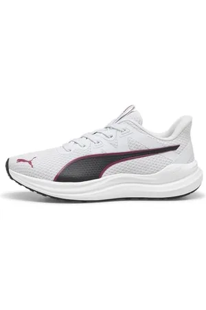 PUMA Reflect LITE JR Sneaker, Silver Mist Black-Magenta Gleam, 6 UK