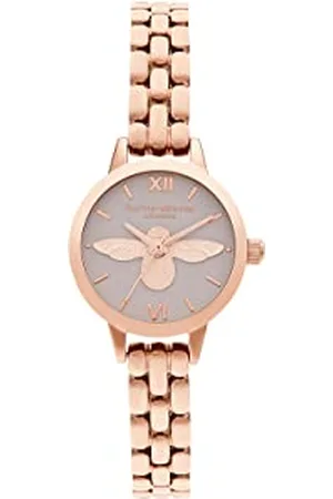 Olivia Burton Analogue Quartz Watch for Women with Rose Gold Colored Stainless Steel Bracelet - OB16MC53