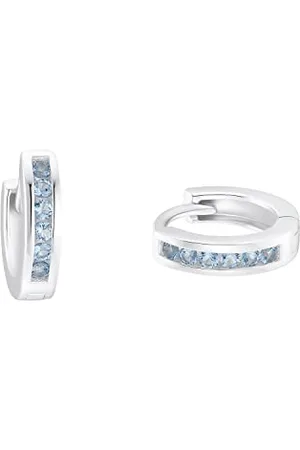 Prinzessin Lillifee Orecchini a cerchio Orecchini per bambini da ragazza in argento sterling 925, con zirconi sintetici, 1,2 cm, argento, forniti in una confezione regalo per gioielli, 2036438