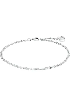 Amor Anklet 925 Sterling woman summer jewelry, with zirconia synth, 25 cm, , heart, comes in jewelry gift box