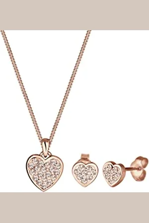 Elli Jewelry Set Heart Crystals Gift Idea