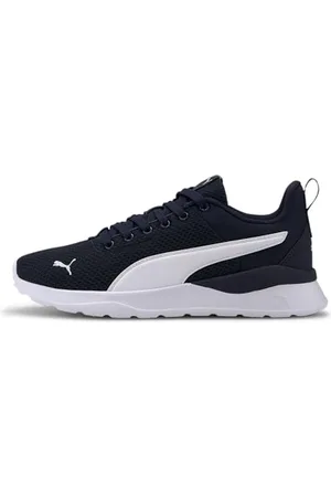 PUMA Unisex Youth Anzarun Lite Jr Sneakers, Peacoat- White, 3 UK