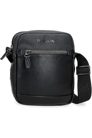 Pepe Jeans Grey Shoulder Bag Black 17 x 22 x 7.5 cm Polyester, , One Size, shoulder bag