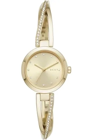 DKNY Watch for Women Crosswalk, Three Hand movement, 26mm Gold Stainless Steel case with a Stainless Steel strap, NY2830