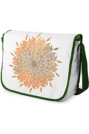 Bonamaison Digitally Printed Messenger School Bag with Khaki Strap for Students, Cross Body Bag, Courier Bag, Shoulder Bag for School, Back to School, Size: 29x36 Cm
