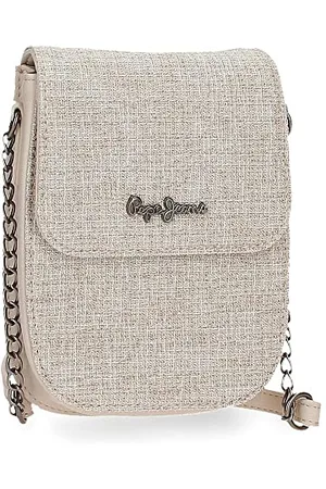 Pepe Jeans Maddie Mobile Shoulder Bag 13,5x17,5x4 cm Polyester with Synthetic Leather details