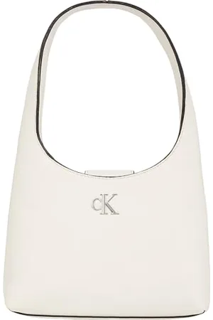 Calvin Klein Women MINIMAL MONOGRAM A SHOULDERBAG, Creamy White, One Size