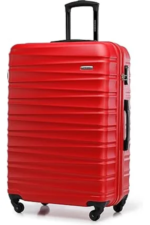 Wittchen Travel Suitcase Carry-On Cabin Luggage Hardshell Made of ABS with 4 Spinner Wheels Combination Lock Telescopic Handle Groove Line Size Large Suitcase