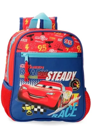 Disney Joumma Cars Lets Race Backpack School Backpack Polyester Bags and Compartments Wide Adjustable Shoulder Straps, , preschool backpack