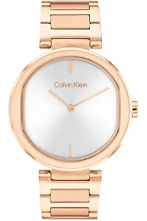 Calvin Klein Analogue Quartz Watch for Women with Rose Gold Colored Stainless Steel Bracelet - 25200253