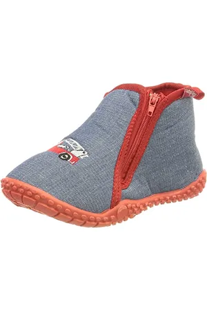 Playshoes GmbH Firebrigade, Unisex Kids’ Low-Top Slippers, Blue (jeansblue), 4 Child UK (20/21 EU)