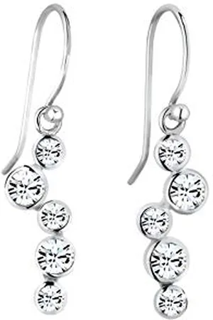 Elli Earrings Women Drop Look Elegant with Crystals in 925 Sterling Silver