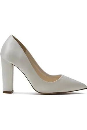 Rainbow Club Remi Ivory Satin Wide Fit Wedding Court Shoes, 5