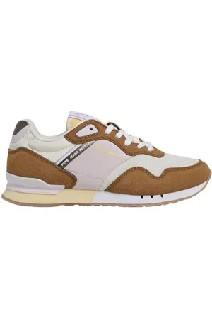 Pepe Jeans London Glam G Sneaker, Brown (Cognac Brown), 5.5 UK