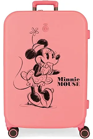 Disney Minnie Happiness Medium Pink Suitcase 48x70x28 cms Rigid ABS Integrated TSA lock 79L 4.32 kgs 4 Double wheels