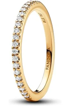 PANDORA Timeless 14k -plated ring with clear cubic zirconia, 54