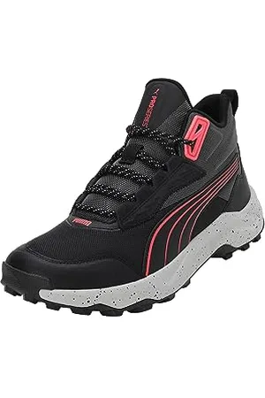 PUMA Unisex OBSTRUCT PRO MID Road Running Shoe, Black-Cool Dark Gray-FIRE Orchid, 13 UK