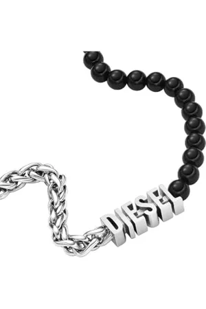 Diesel Unisex Font Stainless Steel Necklace, DX1543040